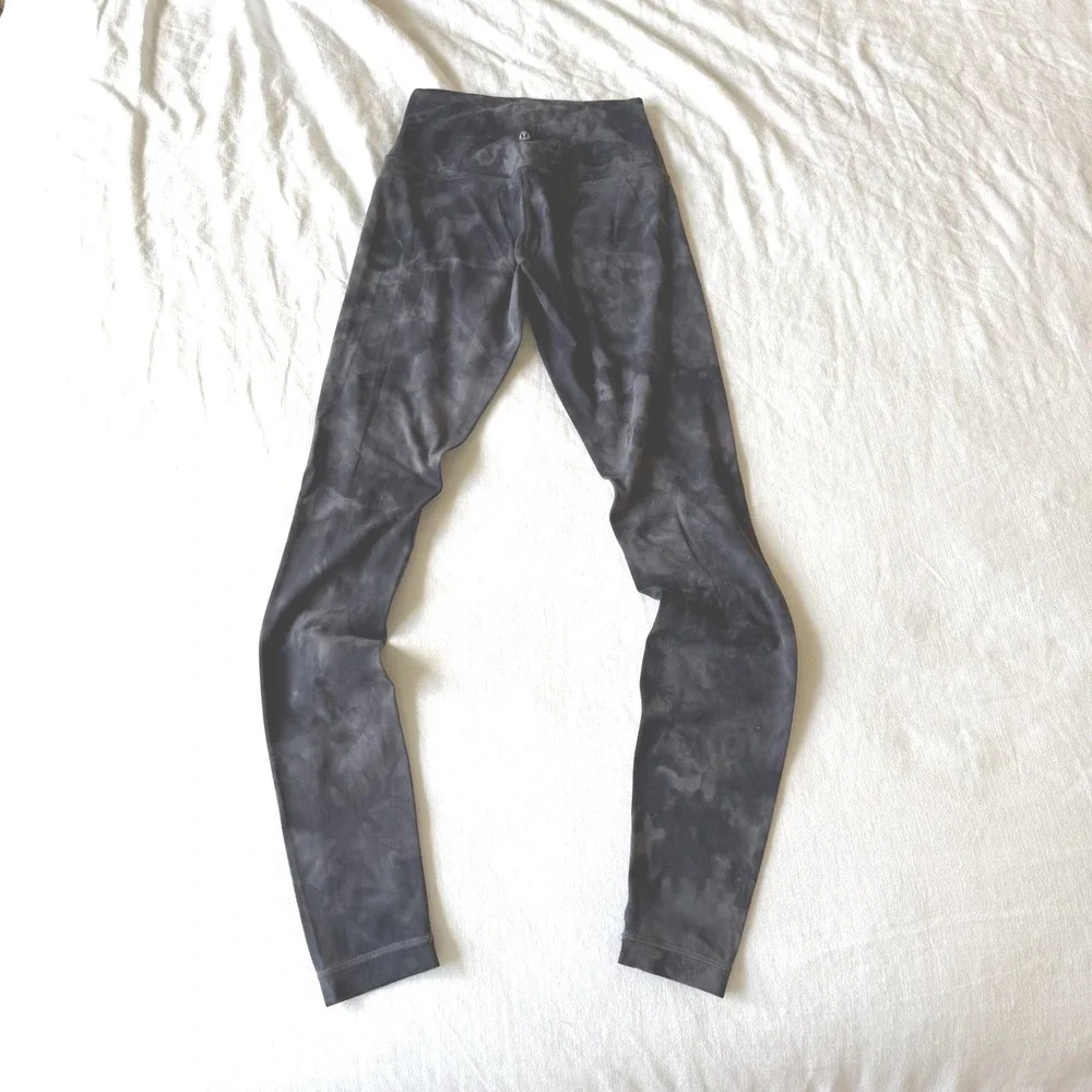 Lululemon Align High-Rise Pant 28 Diamond Dye Graphite Grey Bronze Green Size 4 - Picture 2 of 7